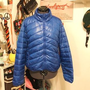 Puffy Blue Winter Bomber